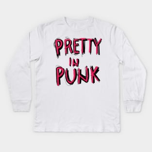 Pretty in punk Kids Long Sleeve T-Shirt